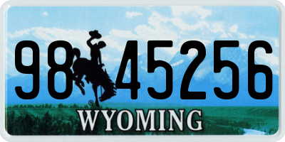 WY license plate 9845256