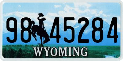 WY license plate 9845284