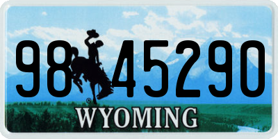 WY license plate 9845290