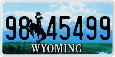 WY license plate 9845499