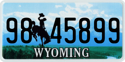 WY license plate 9845899
