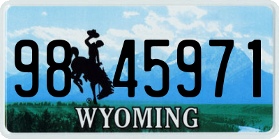 WY license plate 9845971