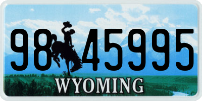 WY license plate 9845995