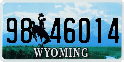 WY license plate 9846014