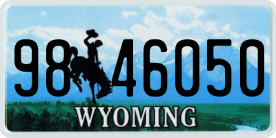 WY license plate 9846050