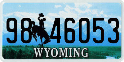 WY license plate 9846053