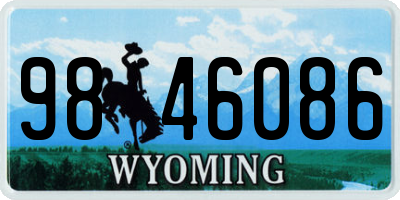 WY license plate 9846086