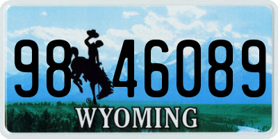 WY license plate 9846089