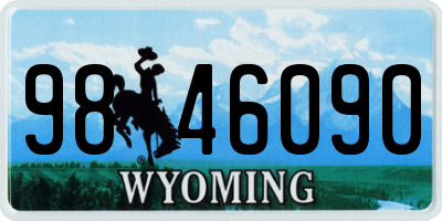 WY license plate 9846090