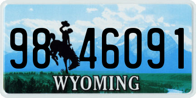WY license plate 9846091