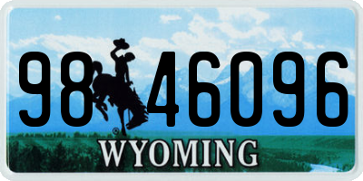 WY license plate 9846096