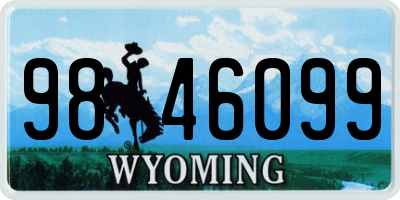 WY license plate 9846099