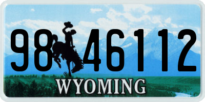 WY license plate 9846112