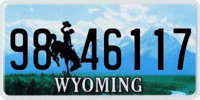 WY license plate 9846117
