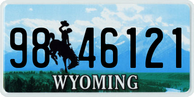 WY license plate 9846121