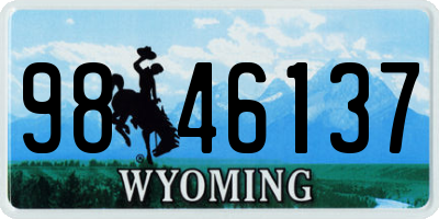 WY license plate 9846137