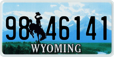 WY license plate 9846141
