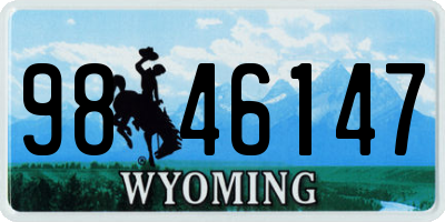 WY license plate 9846147