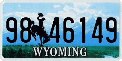 WY license plate 9846149