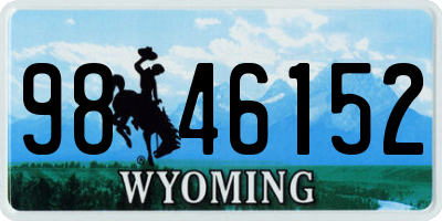 WY license plate 9846152