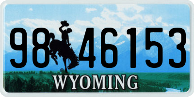 WY license plate 9846153