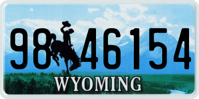 WY license plate 9846154