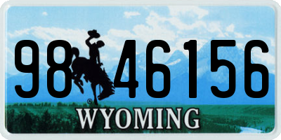WY license plate 9846156