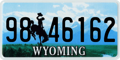 WY license plate 9846162