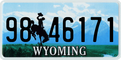 WY license plate 9846171