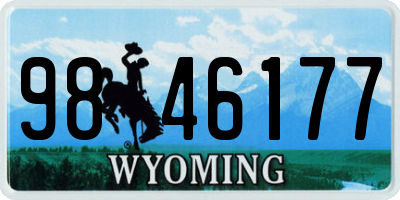 WY license plate 9846177
