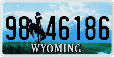 WY license plate 9846186
