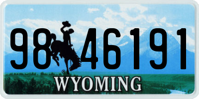 WY license plate 9846191
