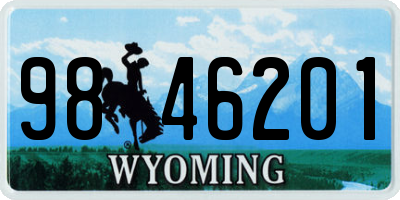 WY license plate 9846201