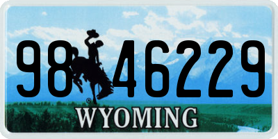 WY license plate 9846229