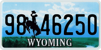 WY license plate 9846250