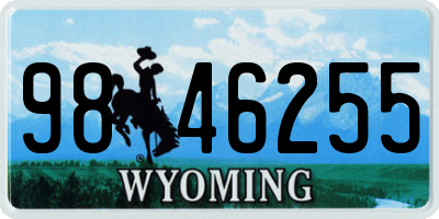 WY license plate 9846255