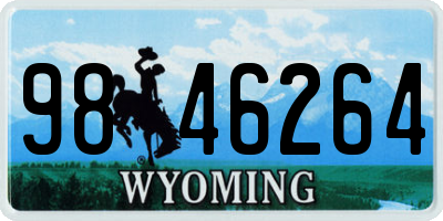 WY license plate 9846264