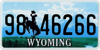 WY license plate 9846266