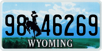 WY license plate 9846269