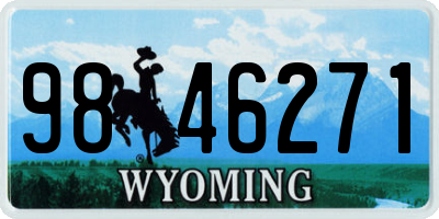 WY license plate 9846271