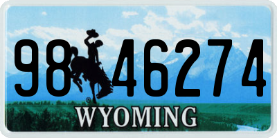 WY license plate 9846274