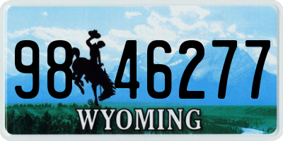 WY license plate 9846277