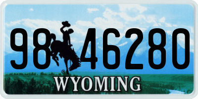 WY license plate 9846280