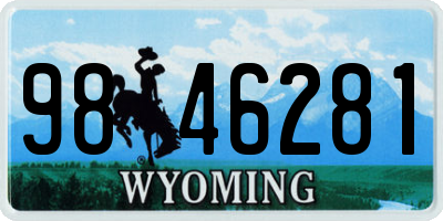WY license plate 9846281