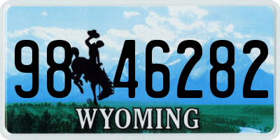 WY license plate 9846282