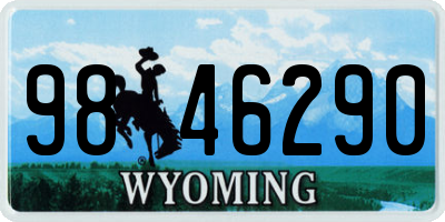 WY license plate 9846290
