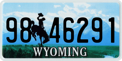 WY license plate 9846291