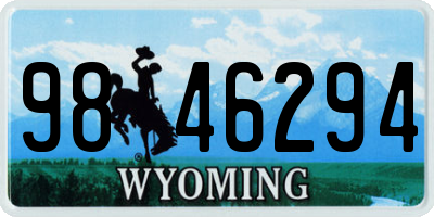 WY license plate 9846294