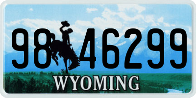 WY license plate 9846299