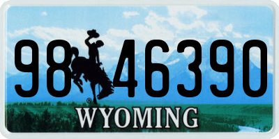 WY license plate 9846390